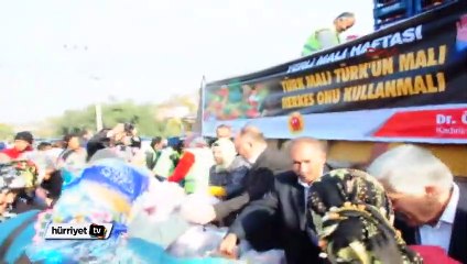 Rusya'nın almadığı 20 ton sebze ve meyve halka dağıtıldı