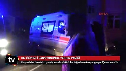 Kız öğrenci pansiyonunda yangın paniği