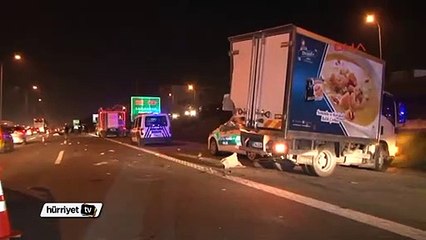 TEM'de kaza : 1 ölü, 3 yaralı