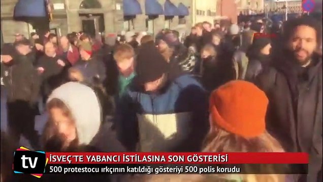 500 ırkçı göstericiyi 500 polis korudu