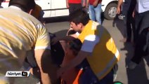 Kaza yaptı, ambulansa alınırken bile motorunu düşündü