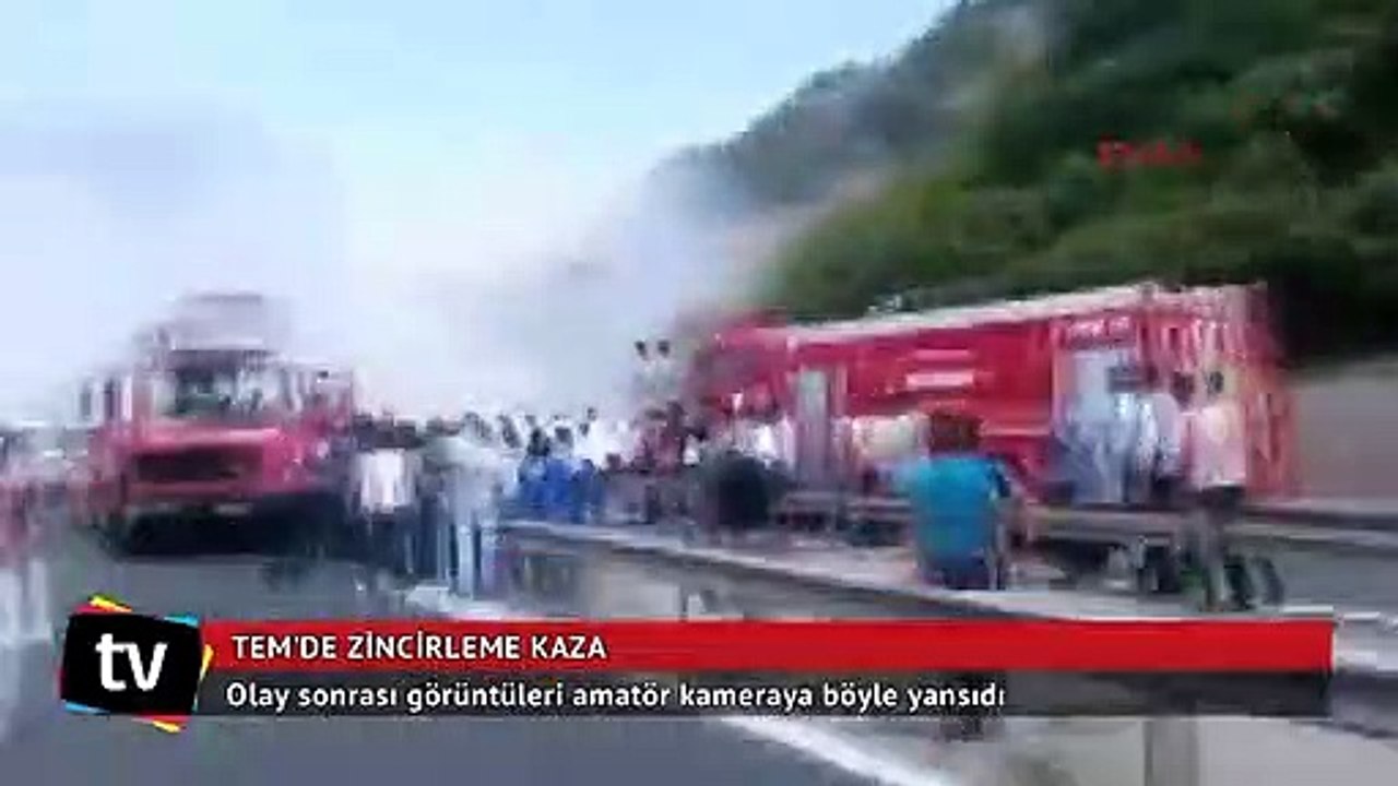 Kocaeli TEM'de zincirleme kaza
