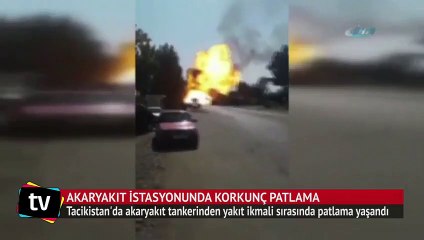 Akaryakıt istasyonundaki patlama böyle kaydedildi