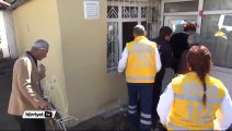 Uyuşturucu komasına giren genç pencereden böyle çıkarıldı