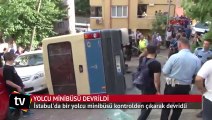 Yolcu minibüsü devrildi  çok sayıda yaralı var