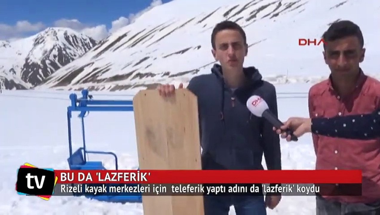 Rizeli teleferik yaptı, adını da 'lazferik' loydu