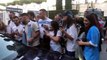 Lazio, bagno di folla per Romagnoli all'esterno dell'Olimpico