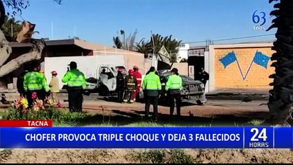 Tacna: tres fallecidos deja triple choque en el distrito Pocolloy
