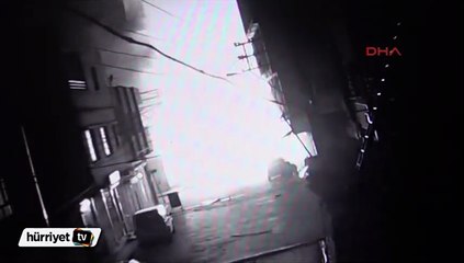 Nusaybin'de marketteki patlama anı kamerada