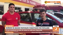 Corpo de Bombeiros age rápido e combate incêndio às margens da BR 230, na região de Sousa