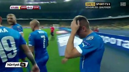 Ukrayna-Slovakya maçından özet görüntüler