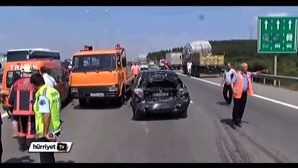 TEM'i kapatan zincirleme kaza