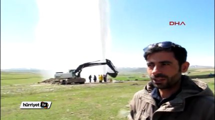 Sera için açılan sondaj kuyusundan 30 metre su fışkırdı