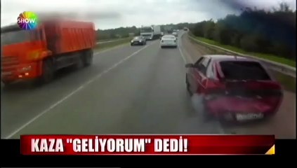 İki akıl almaz kaza kamerada