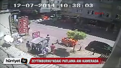 Zeytinburnu'ndaki patlama anı kamerada
