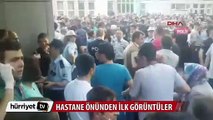 Mahsur kalan işçilerin yakınları hastaneye akın etti