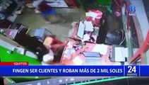 Iquitos: delincuentes fingen ser cliente y asaltan local de productos de primera necesidad