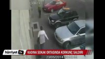 Sokak ortasında kadına korkunç saldırı