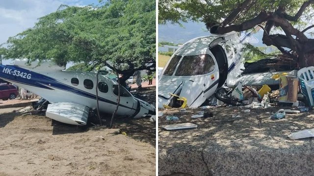 Emergencia en Santa Marta por el choque de una avioneta en inmediaciones del aeropuerto