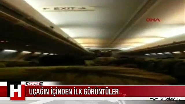 KAÇIRILMAK İSTENEN UÇAĞIN İÇERİSİNDEKİ YOLCULARIN ÇEKTİĞİ GÖRÜNTÜLER