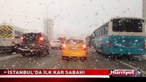 İSTANBUL KARLI SABAHA BÖYLE UYANDI