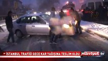 KAR YAĞDI ARAÇLAR YOLDA KALDI