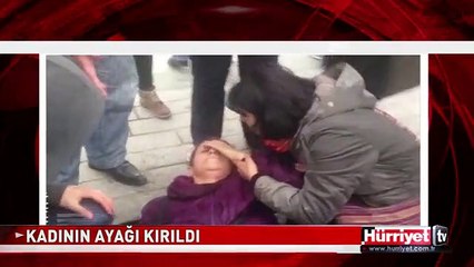 POLİS MÜDAHALE ETTİ AYAĞI KIRILDI