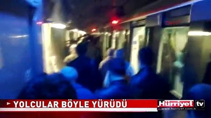 MARMARAY ARIZALANINCA YOLCULAR İNİP RAYLARIN KENARINDAN YÜRÜDÜ