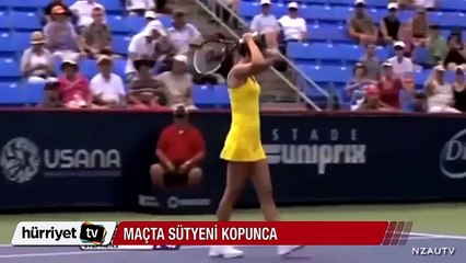 Tenis maçında Jelena Jankovic'in sutyeni koptu