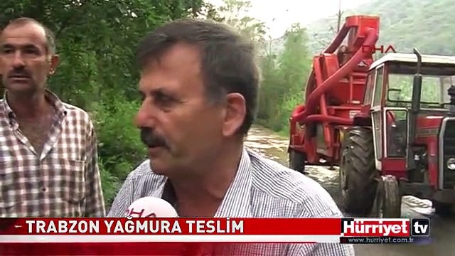 TRABZON'DA DERE TAŞTI YOLLAR KAPANDI