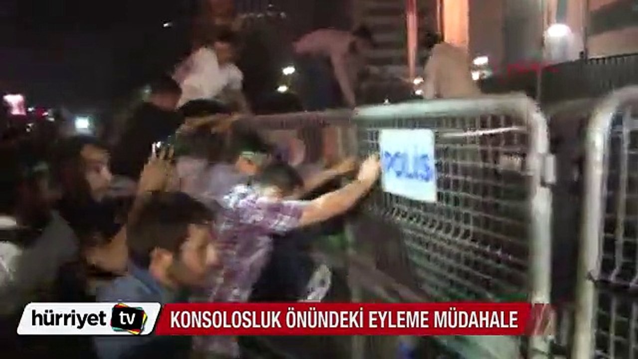 İsrail protestosuna polis müdahalesi