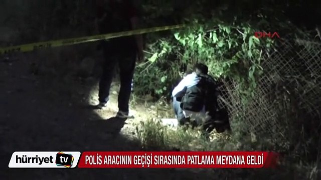 Polis aracı geçisi sırasında patlama meydana geldi