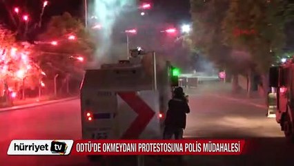 Download Video: ODTÜ'de Okmeydanı protestosuna polis müdahalesi