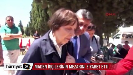 Rahşan Ecevit Soma'daki madenci şehitliğini ziyaret etti