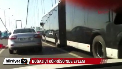 Boğaziçi köprüsü'nde Soma protestosu