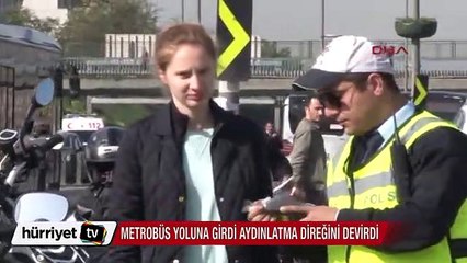 Metrobüs yolunda kaza