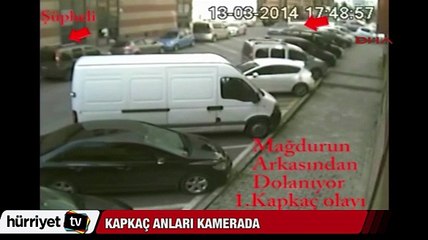İstanbul'daki kapkaç anları kamerada