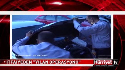İTFAİYEDEN "YILAN OPERASYONU"