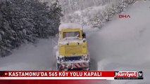 KASTAMONU'DA KAR KALINLIĞI 1,5 METREYİ AŞTI