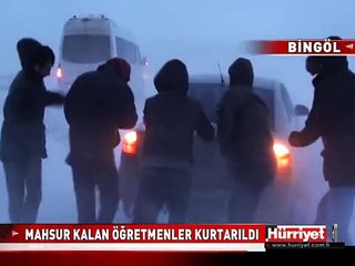 MAHSUR KALAN ÖĞRETMENLER BÖYLE KURTARILDI