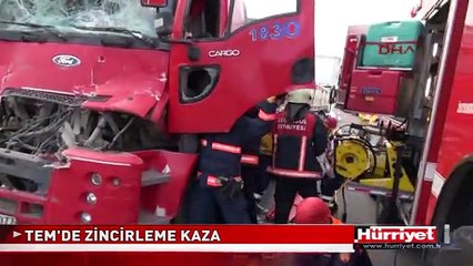 TEM'DE FECİ KAZA..!! TRAFİK FELÇ
