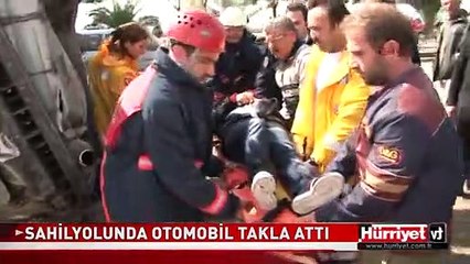 KARTAL'DA FECİ KAZA ..!! ÖNCE SÜRAT YAPTI ARDINDAN TAKLA ATTI