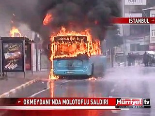 HALKIN BİNDİĞİ İETT VE ÖZEL HALK OTOBÜSLERİNE TERÖRİST SALDIRI