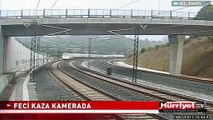 İSPANYA'DAKİ FECİ TREN KAZASI KAMERADA