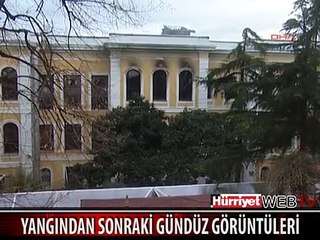 GALATASARAY ÜNİVERSİTESİ'NİN YANGINDAN SONRAKİ GÖRÜNTÜLERİ