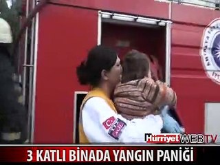 MAHSUR KALAN ANNELER VE ÇOCUKLARI İTFAİYE MERDİVENİYLE KURTARILDI