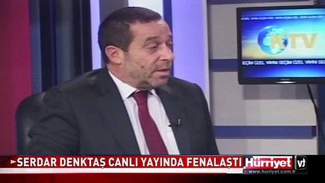 KKTC'DE SERDAR DENKTAŞ CANLI YAYINDA FENALAŞTI