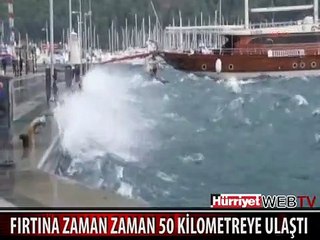 FIRTINA ZAMAN ZAMAN 50 KİLOMETREYE ULAŞTI