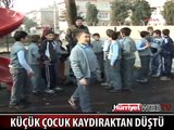 KÜÇÜK ÇOCUK KAYDIRAKTAN DÜŞEREK YARALANDI
