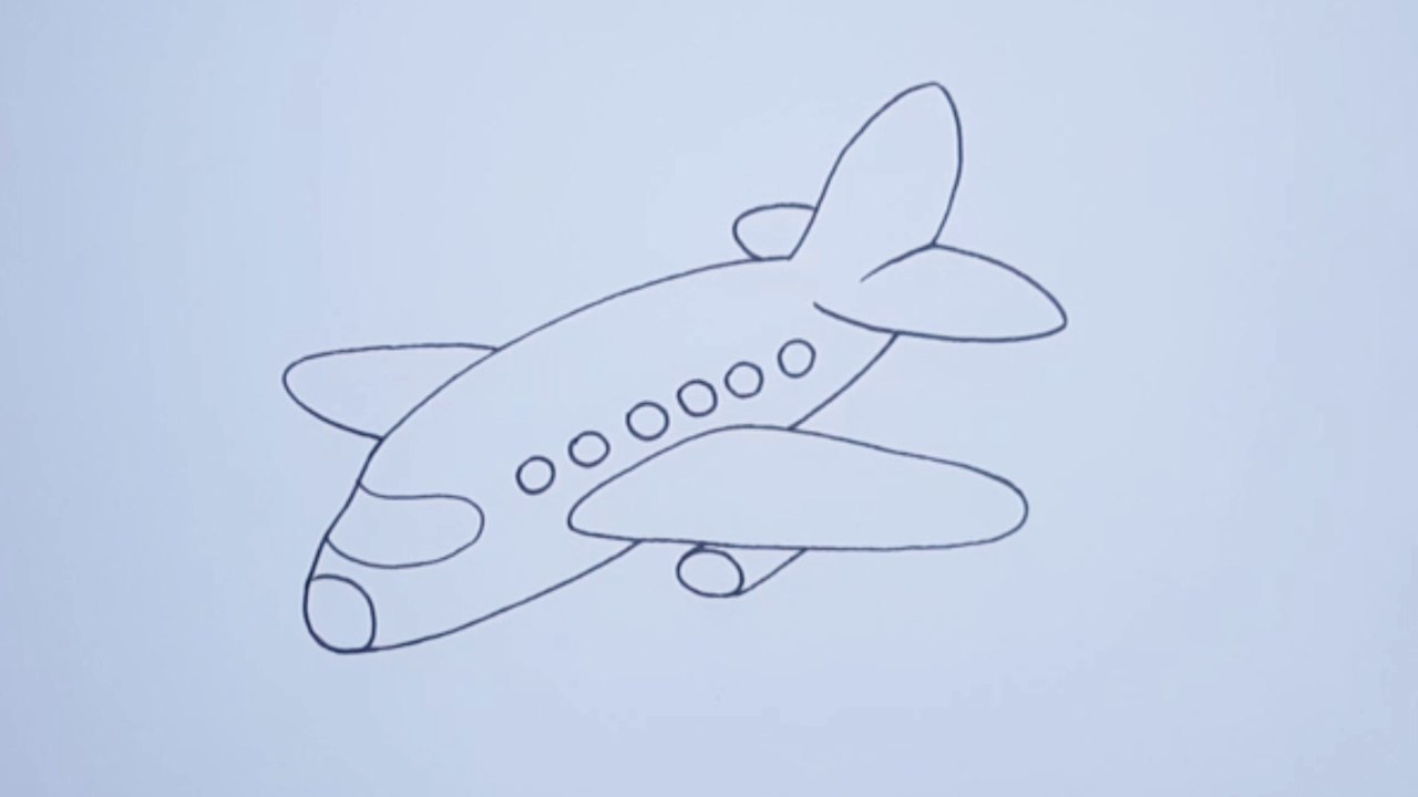 comment dessiner une avion facile